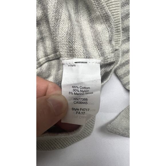 Lot Of 2- J Crew Men's Harbor Cotton Sweaters XL Crewneck Striped Navy Gray - Picture 9 of 10